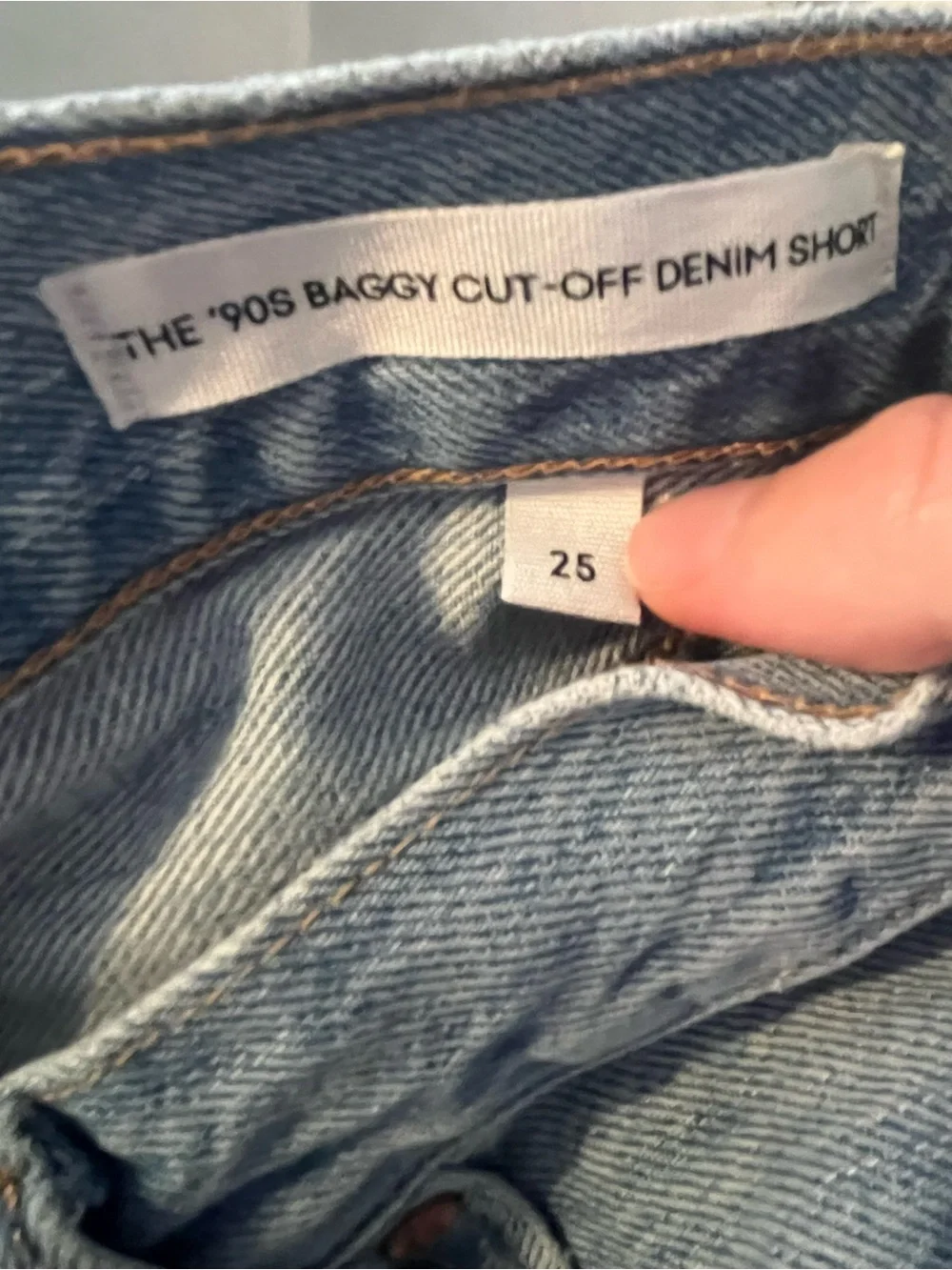 Denim Forum Light Wash '90s Baggy Cut-Off Denim Shorts